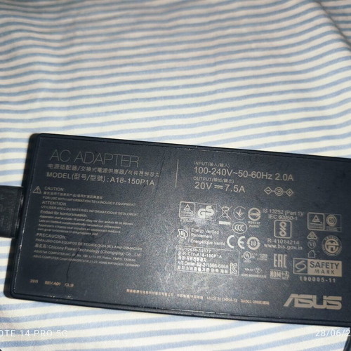 Asus 150W Charger used for TUF Gaming FX505 series