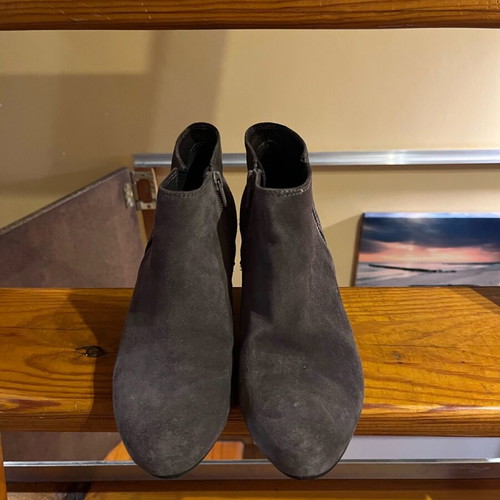 Hogl women's heeled shoes gray like new, genuine leather