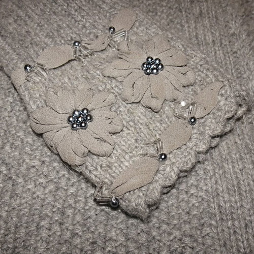 Moschino Cheap and Chic Embellished Cardigan like new, gray, size M