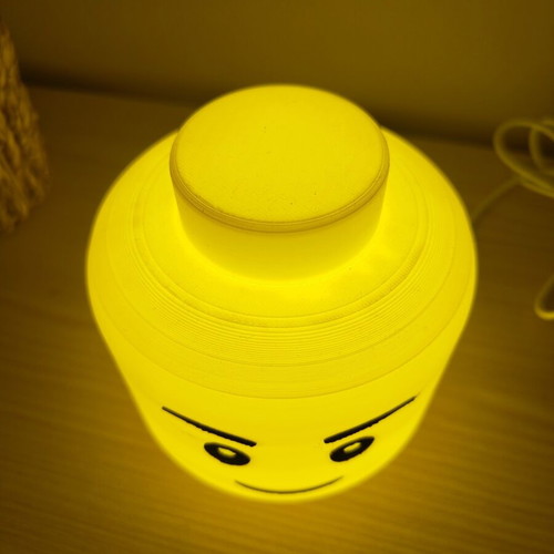 Lego head lamp used with USB and switch