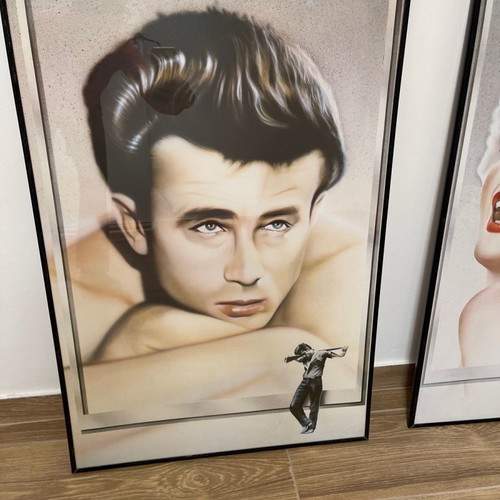 James Dean and Marilyn Monroe frames used, 2 large 60x90