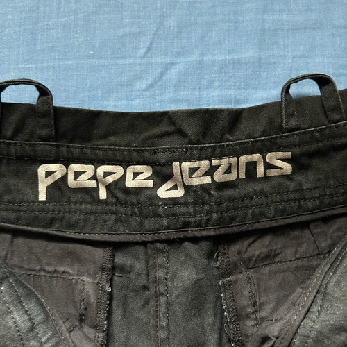 Pepe Jeans women's shorts with 2 belts like new, black, size S