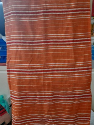 Curtains used, set of 2, orange shades 150x140 cm
