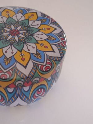 Δοχείο για ρεσό ή αρωματικά κεράκια καινούργιο, σχέδιο ινδικό