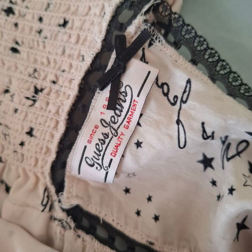 Guess Jeans dress with stars like new, beige and black