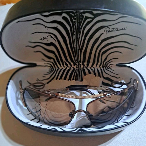 Sunglasses, metal frame, brown, Roberto Cavalli