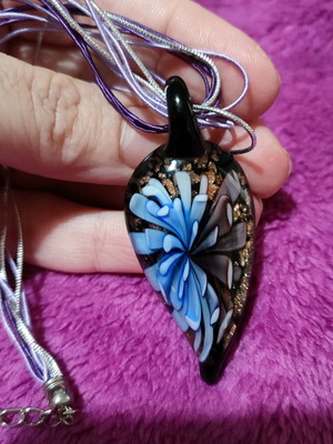 Murano necklace new, liquid glass from Italy