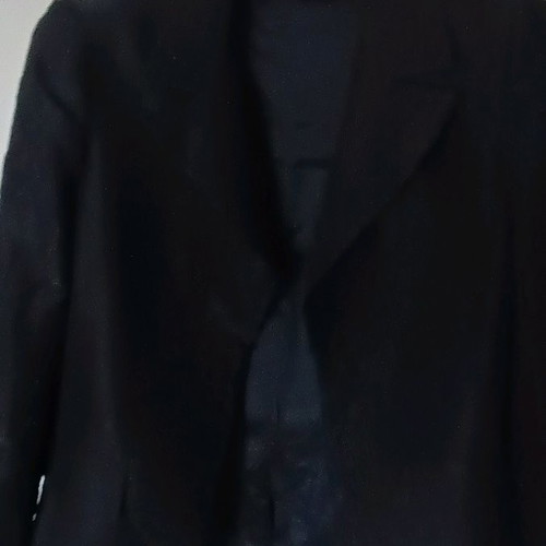 Black jacket used with shiny fabric
