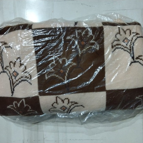 Handmade double knit blanket with lace and embroidery 2.40x2.50 with pillowcase 45x45