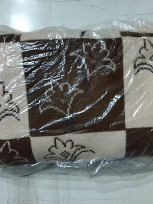 Handmade double knit blanket with lace and embroidery 2.40x2.50 with pillowcase 45x45