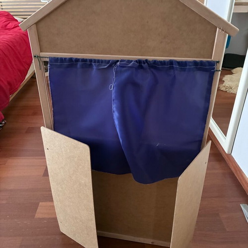 Wooden puppet theater like new, height 99cm, width 56cm