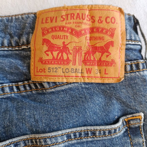 Levi's 512 Lo-Ball men's jeans like new, W34, streetwear style