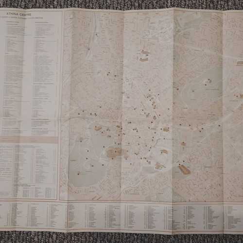 Athens map used, including suburbs, 1992 edition