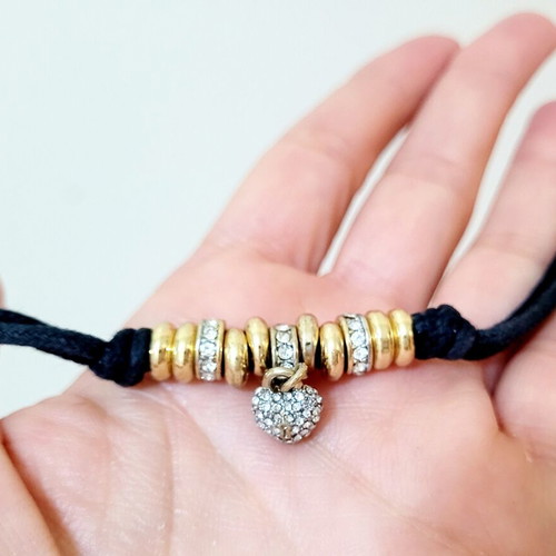 Juicy Couture Heart Bracelet like new, black and gold