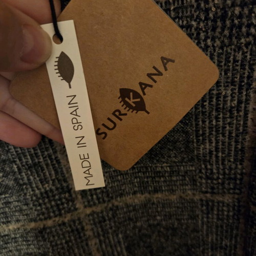 Surkana dress gray check medium new with tag