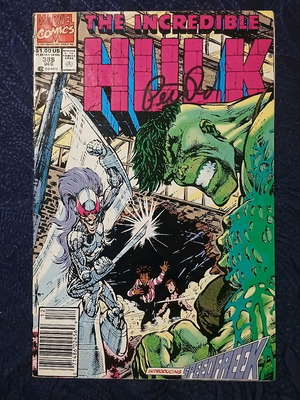 Incredible Hulk #388 used with Peter David signature