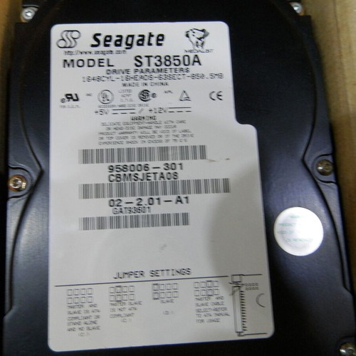 Seagate Medalist ST3850A IDE 850MB HDD used, vintage for retro PCs