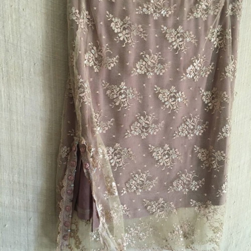 Etincelle Couture Paris vintage skirt, size M, flower embroidery