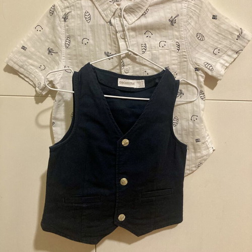 Orchestra vest like new for 4-year-old boy with Smiley shirt gift