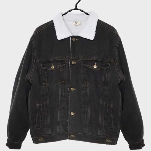 Billy Bones Club Hard Knocks Sherpa Denim Jacket new, women's L