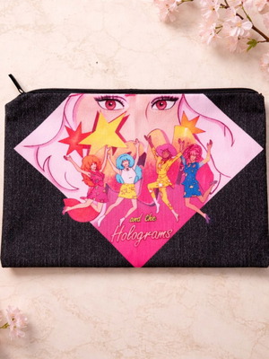 Jem and the Holograms toiletry bag brand new, black and pink