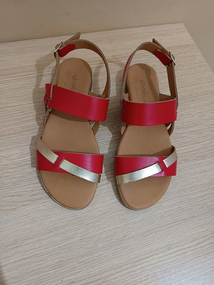Πέδιλα Shoestep νούμερο 40 σαν καινούργια, κόκκινα και χρυσαφί