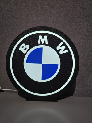3D Printed BMW Lamp like new with LED and USB power