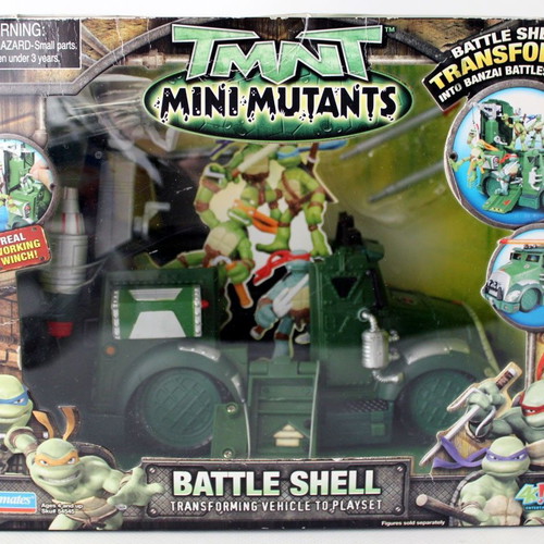 TMNT Ninja Turtles Mini Mutants Battle Shell Transforming Playset new