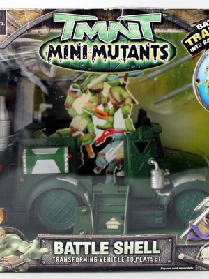 TMNT Mini Mutants Battle Shell μεταμορφούμενο όχημα παιχνίδι 2007 καινούργιο