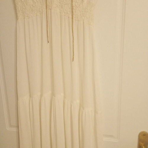 Boho white dress like new, suitable for civil wedding