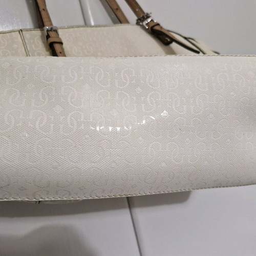 Guess bag large like new, white with charm