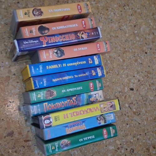 Disney old VHS tapes lot, 11 cassettes