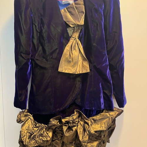 Polatof dress and jacket like new, purple velvet, size S