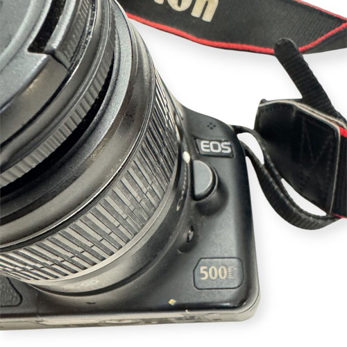 Canon 500D EOS camera used with 18-55mm kit lens