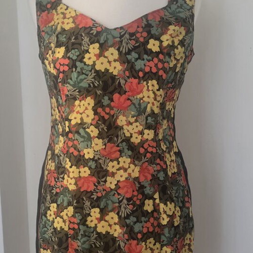 Floral dress vintage 1990s medium size, used