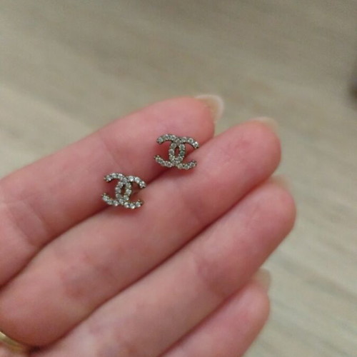 Silver stud earrings