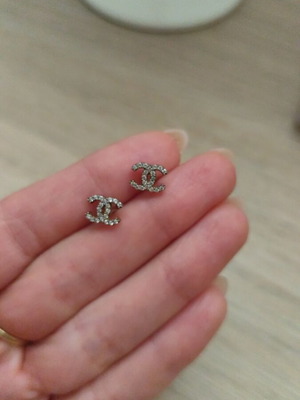 Silver stud earrings