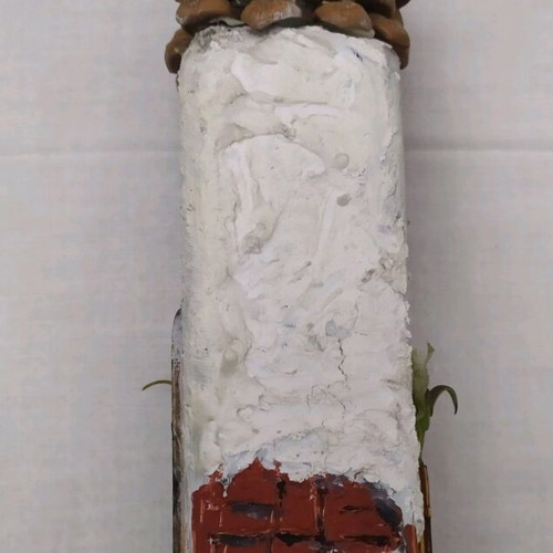 Decorative house used, made from bottle