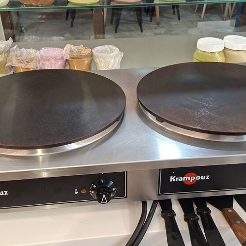 Creperie Equipment used, complete set with double electric crepe maker
