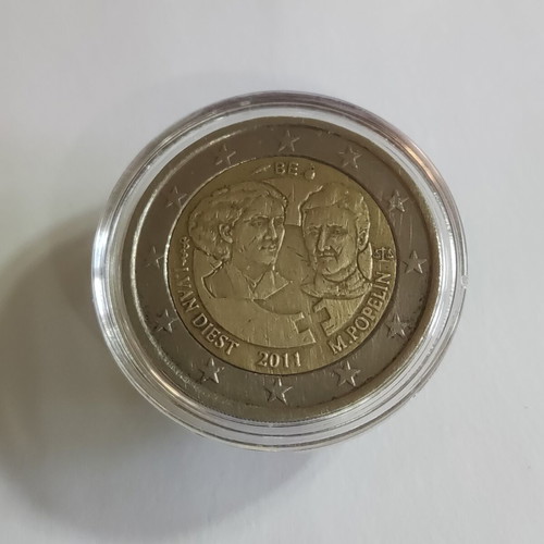 Βέλγιο 2€ 2011 Συλλεκτικό επετειακό δίευρο 100 χρόνια Διεθνούς Ημέρας της Γυναίκας μεταχειρισμένο