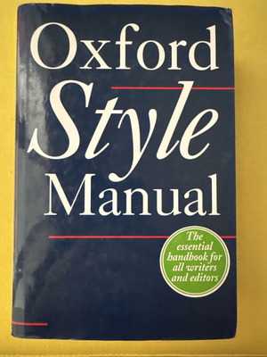 The Oxford Style Manual
