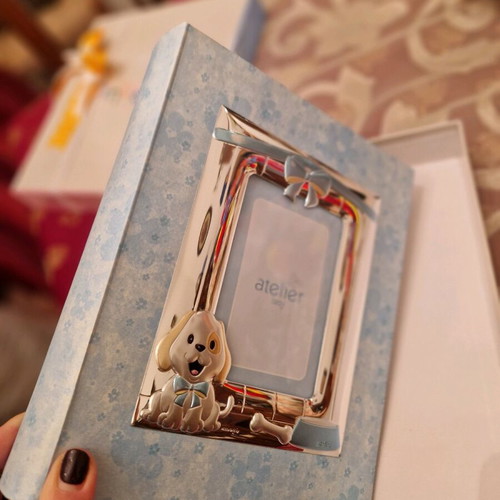 Princelino photo album for boy with silver cover and 30 pages