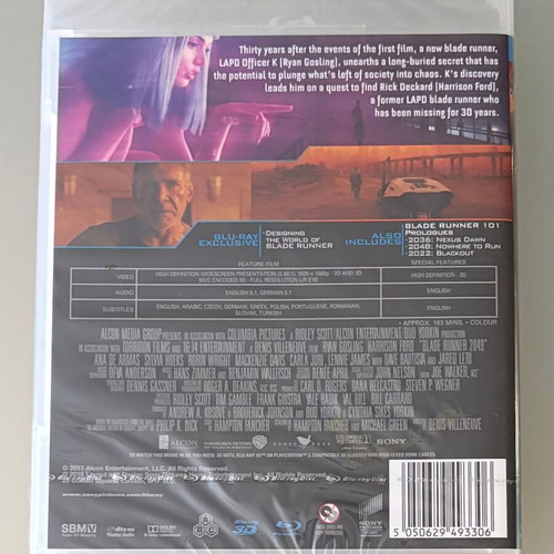 BLADE RUNNER 2049 / BLU-RAY 3D & BLU-RAY!!!