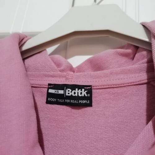 Bdtk cropped top with hood like new, pink, size XS