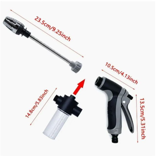 Spray gun with high-pressure nozzle and foam container new