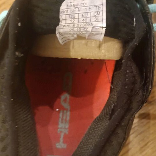 Head Sprint SF men's tennis shoes used, size 46, black/teal