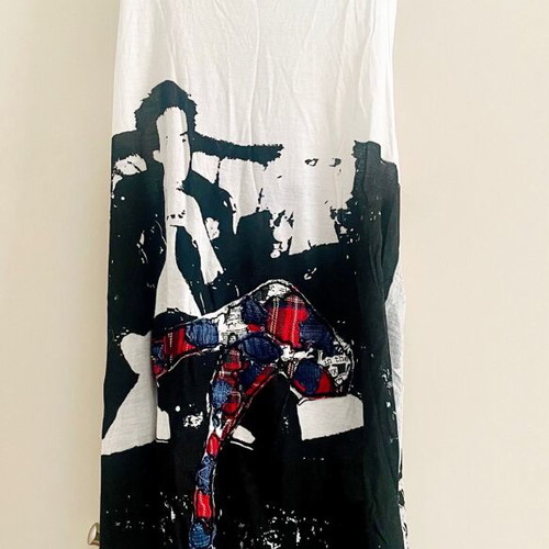 Elvis & Jesus dress Small like new with patchwork details