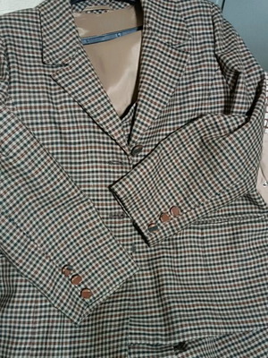 Checked suit used, classic style