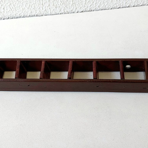 Handmade wooden miniature ladder used, 39 cm