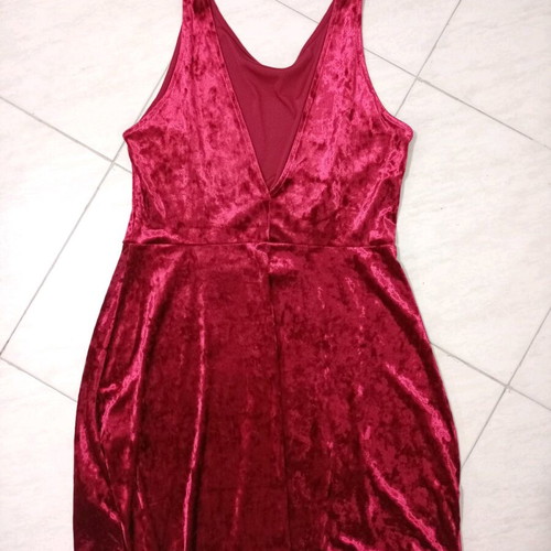 Mini velvet dress H&M like new, red wine plus size